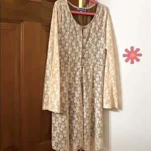 Beautiful lace overlay dress!